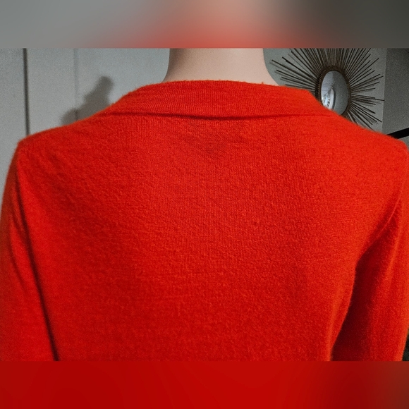 J.Crew Italian-Spun Cashmere Tie-Neck Sweater — Classic Red. Size Medium - Picture 12 of 16